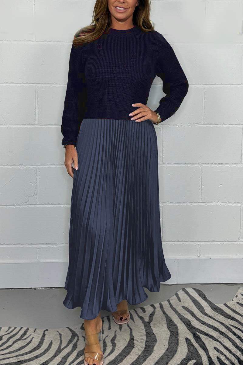 Chic Pullover und Plisseerock Set LadiVania™