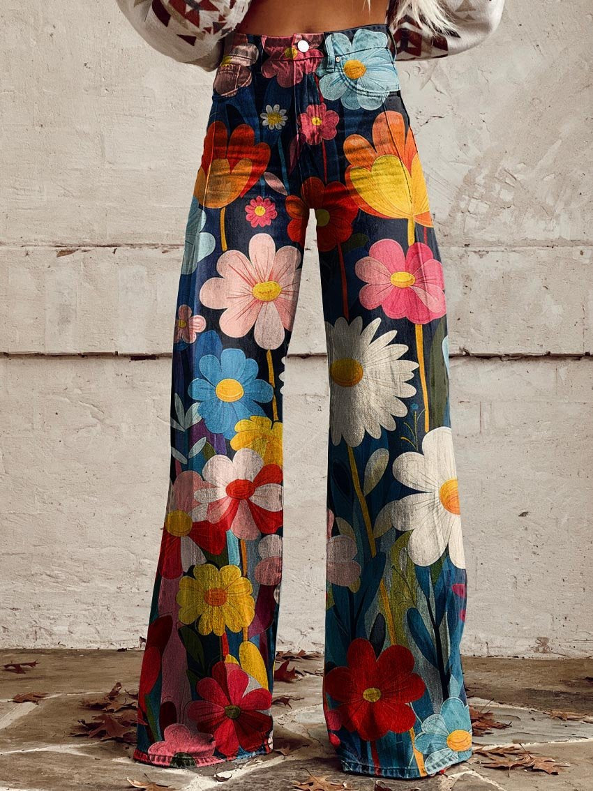 LÉNA | Elegant and Modern Floral Pants