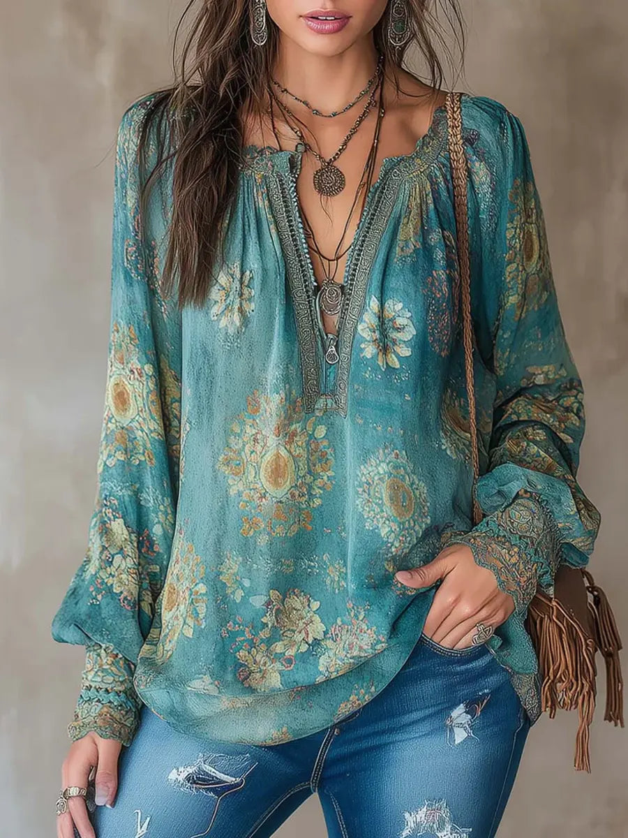 Valentina™ | Floral Print Cotton Shirt