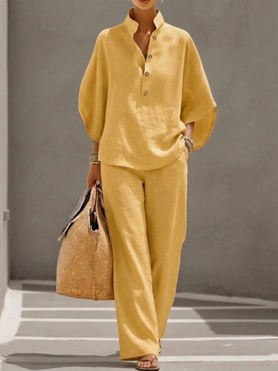 Amelie™ | 2-Piece Linen & Cotton Set