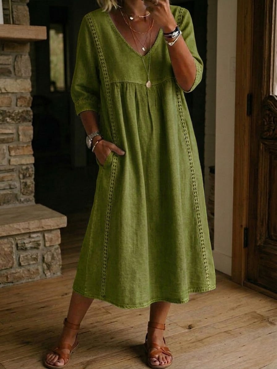 JUNE | A-Line Midi Dress For Relaxed Summer Style