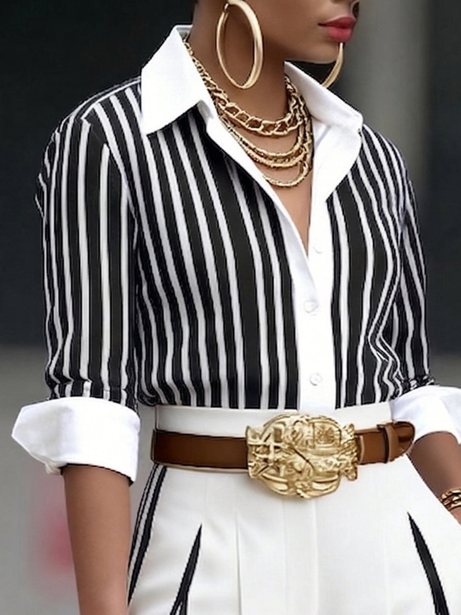 Amal™ | Artistic Striped Shirt