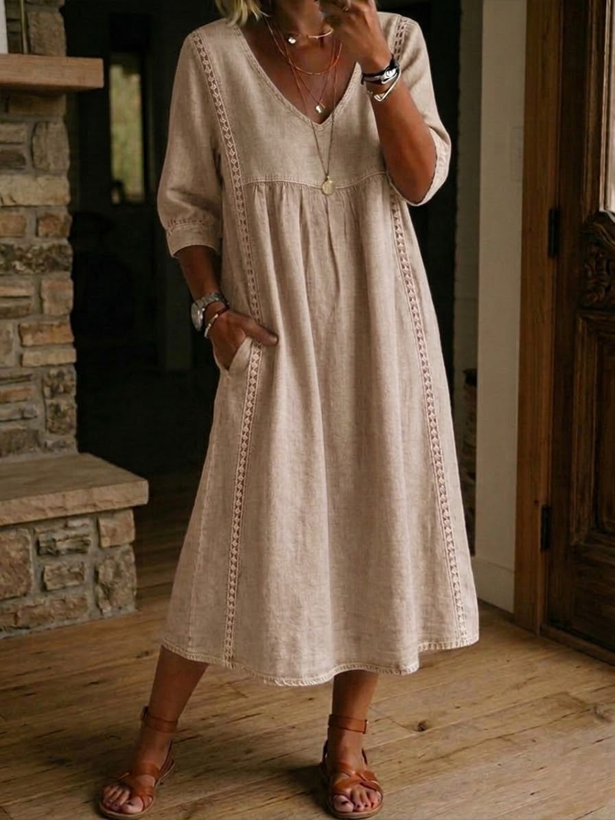BLYTHE | A-Line Midi Dress For Relaxed Summer Style