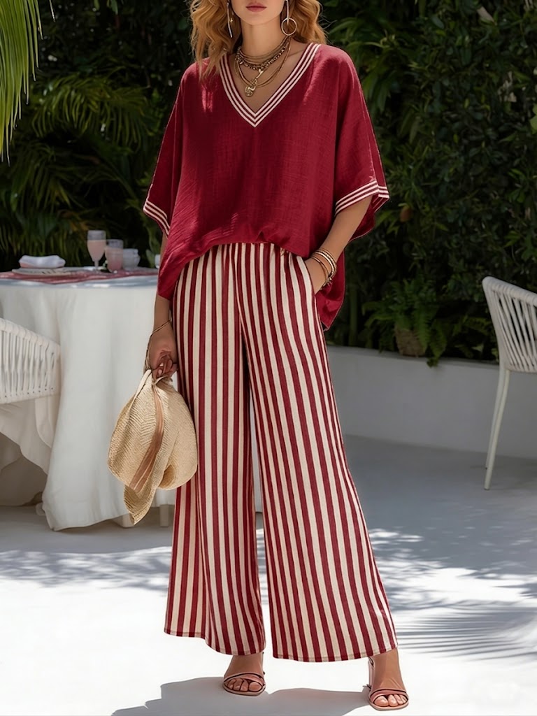 REESE | Striped Two-Piece Set for Effortless Resort Style