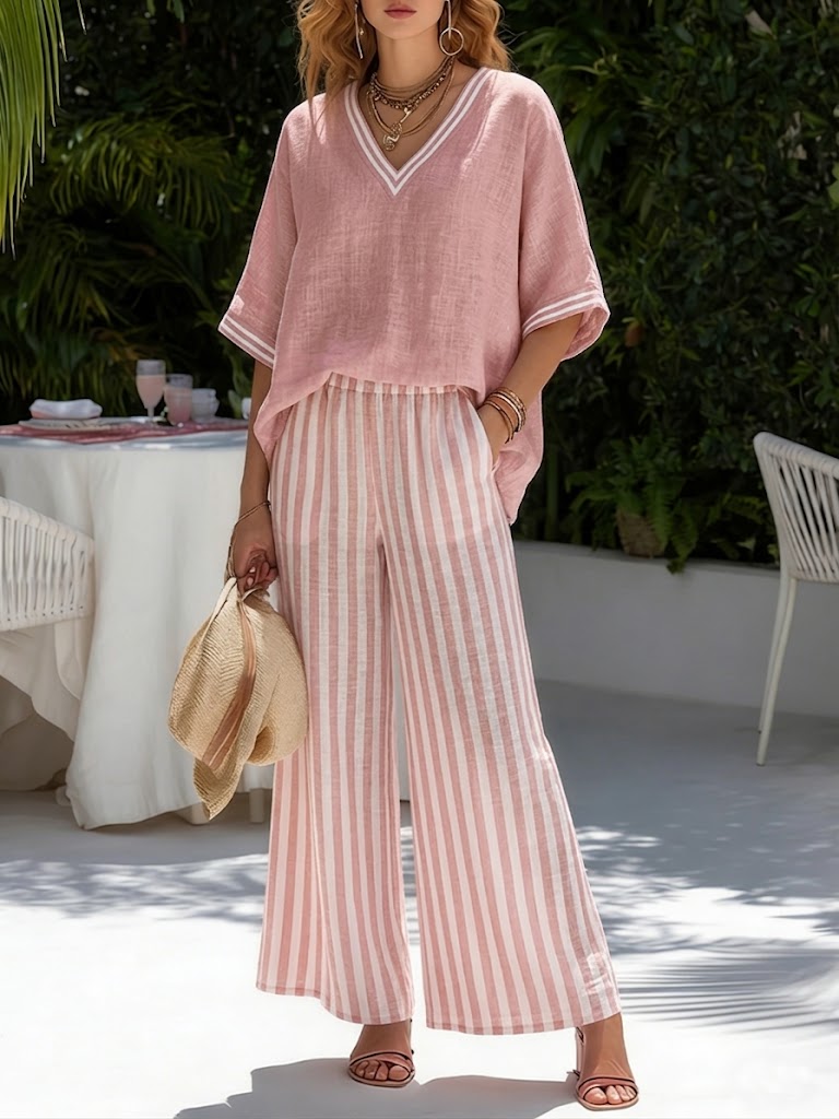 REESE | Striped Two-Piece Set for Effortless Resort Style