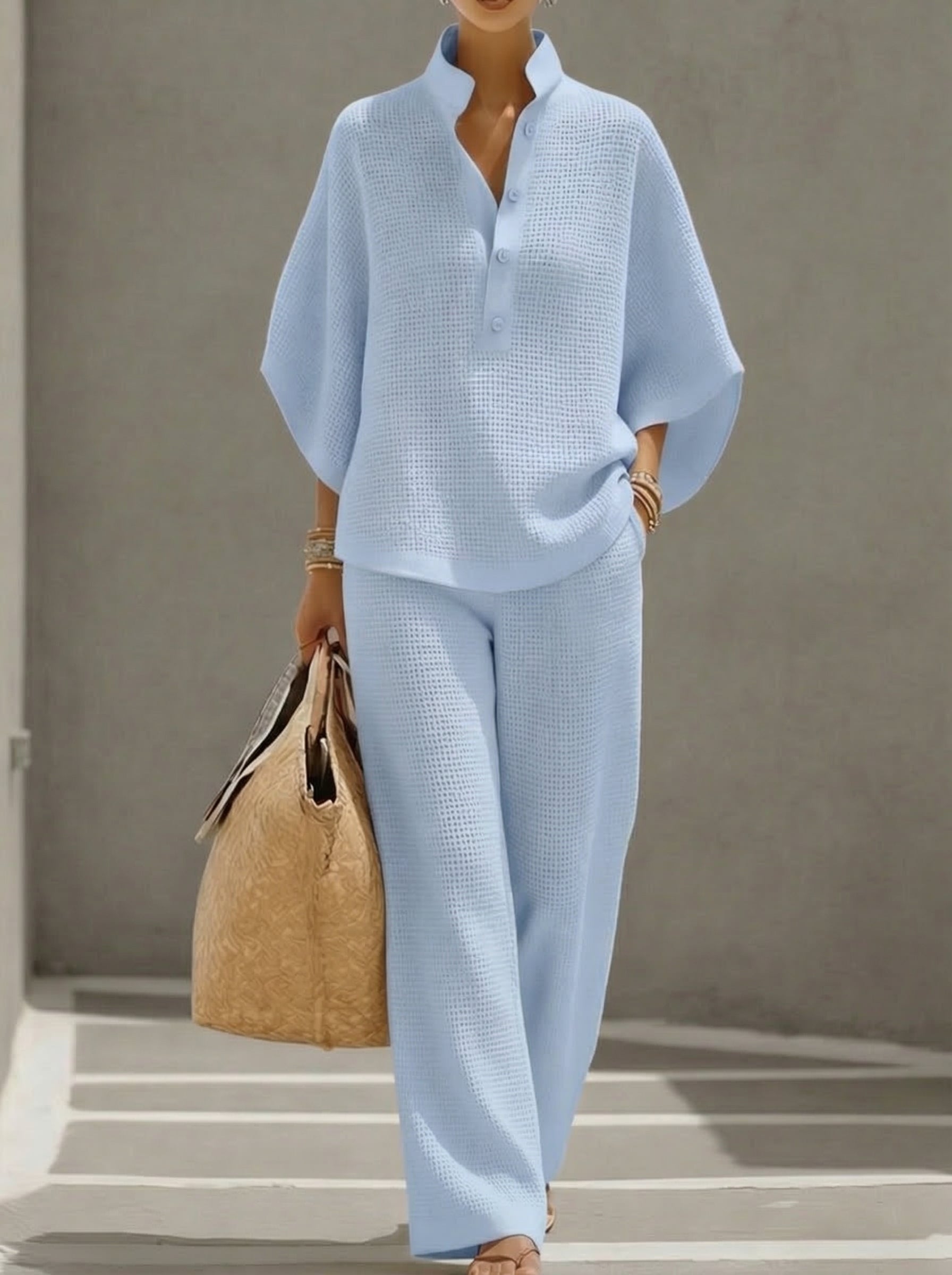 Elina™ | 2-Piece Waffle Knit Set