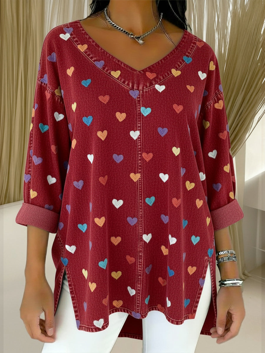 Soraya™ | V-Neck Denim Top