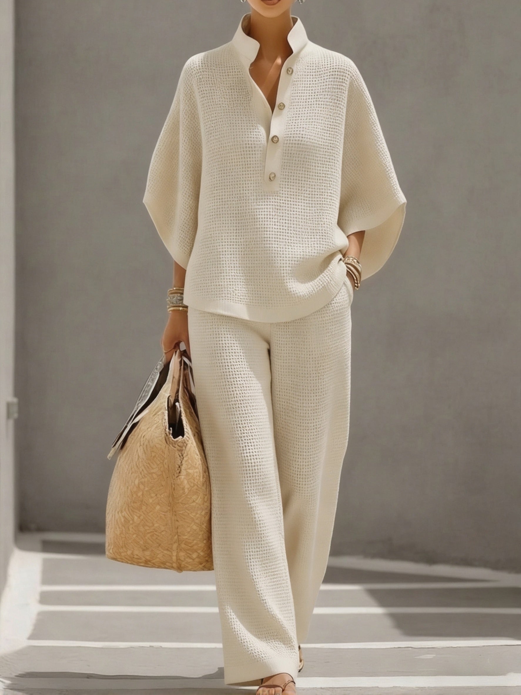 Elina™ | 2-Piece Waffle Knit Set
