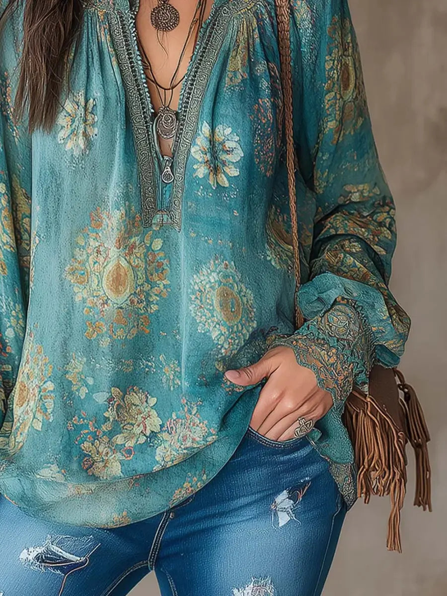 Valentina™ | Floral Print Cotton Shirt