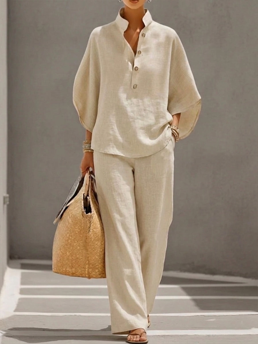 Amelie™ | 2-Piece Linen & Cotton Set