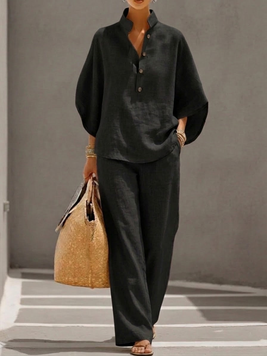 Amelie™ | 2-Piece Linen & Cotton Set