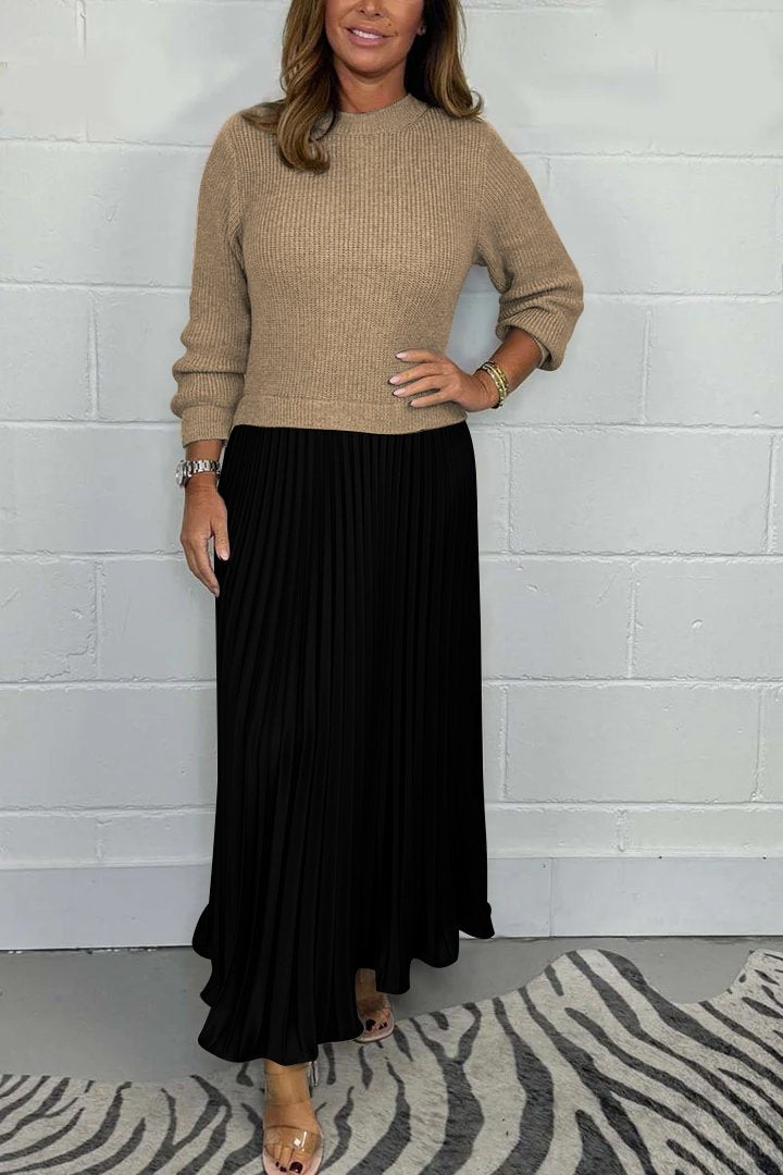 Chic Pullover und Plisseerock Set LadiVania™