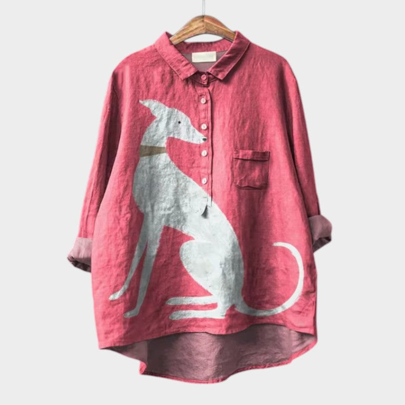 Ondine™ | Playful Animal Print Blouse